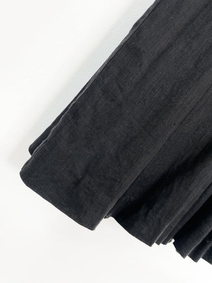 vintage 80s ports 100% linen big pleat full midi skirt - good market thrift store