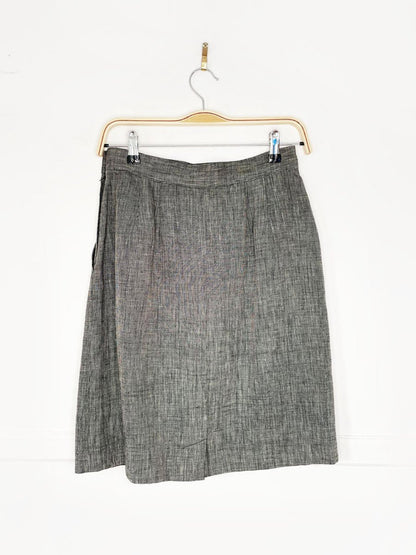 vintage 80s ports 100% linen high rise mini skirt - good market thrift store