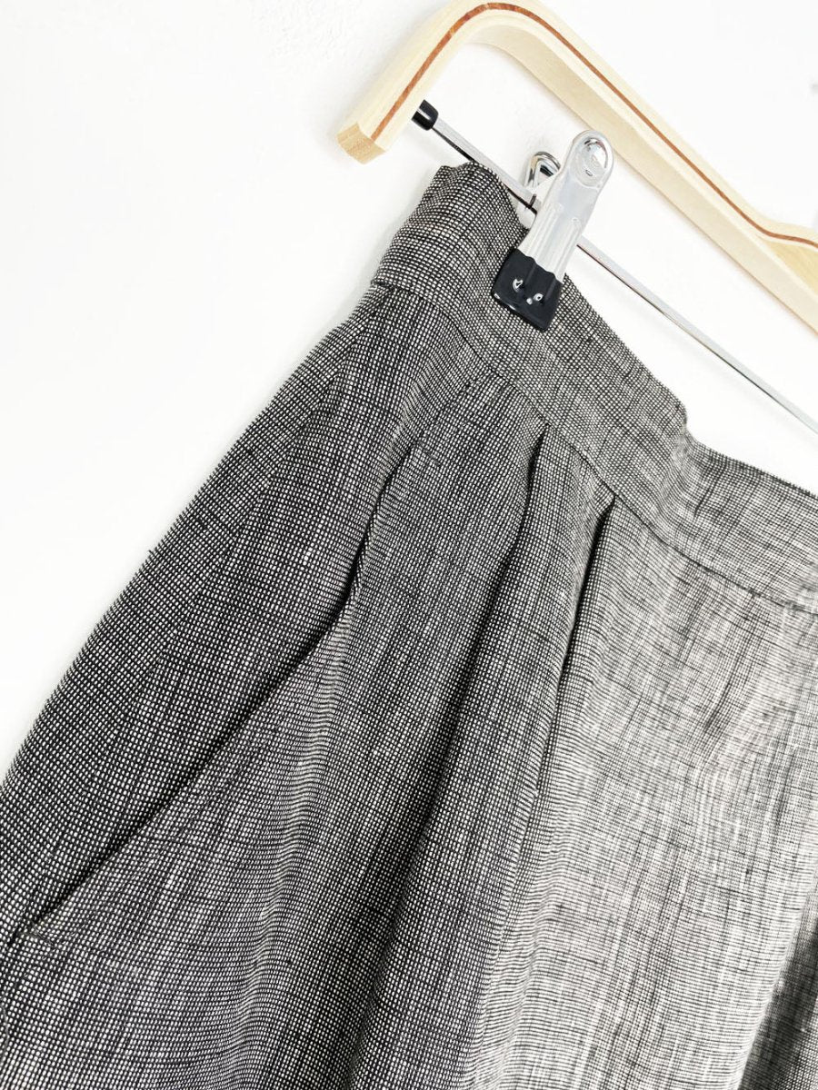 vintage 80s ports 100% linen high rise mini skirt - good market thrift store