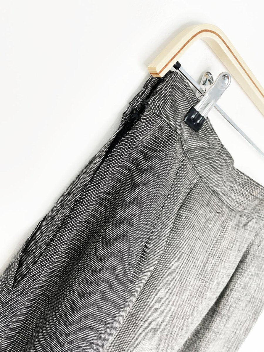 vintage 80s ports 100% linen high rise mini skirt - good market thrift store