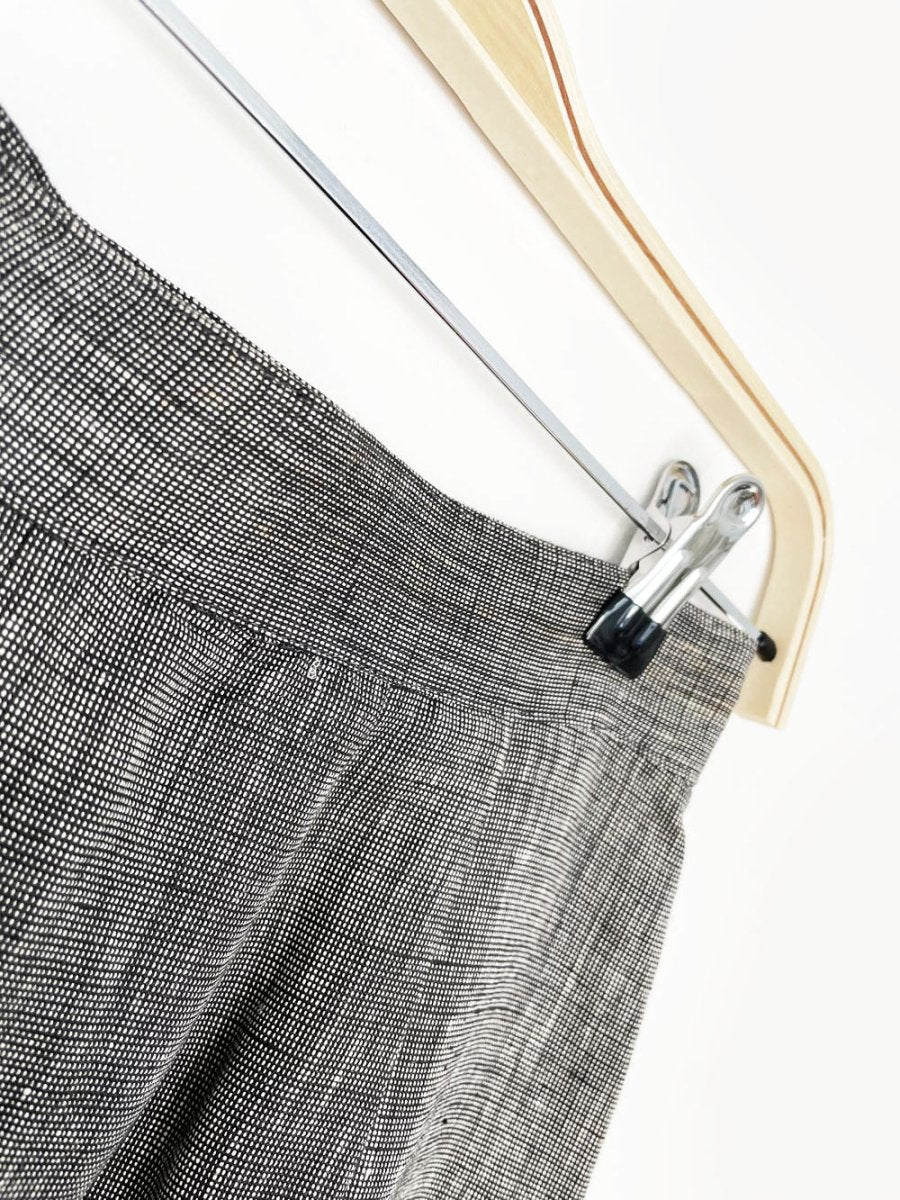 vintage 80s ports 100% linen high rise mini skirt - good market thrift store