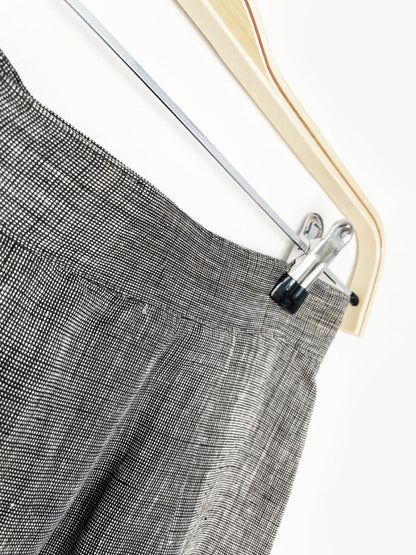 vintage 80s ports 100% linen high rise mini skirt - good market thrift store