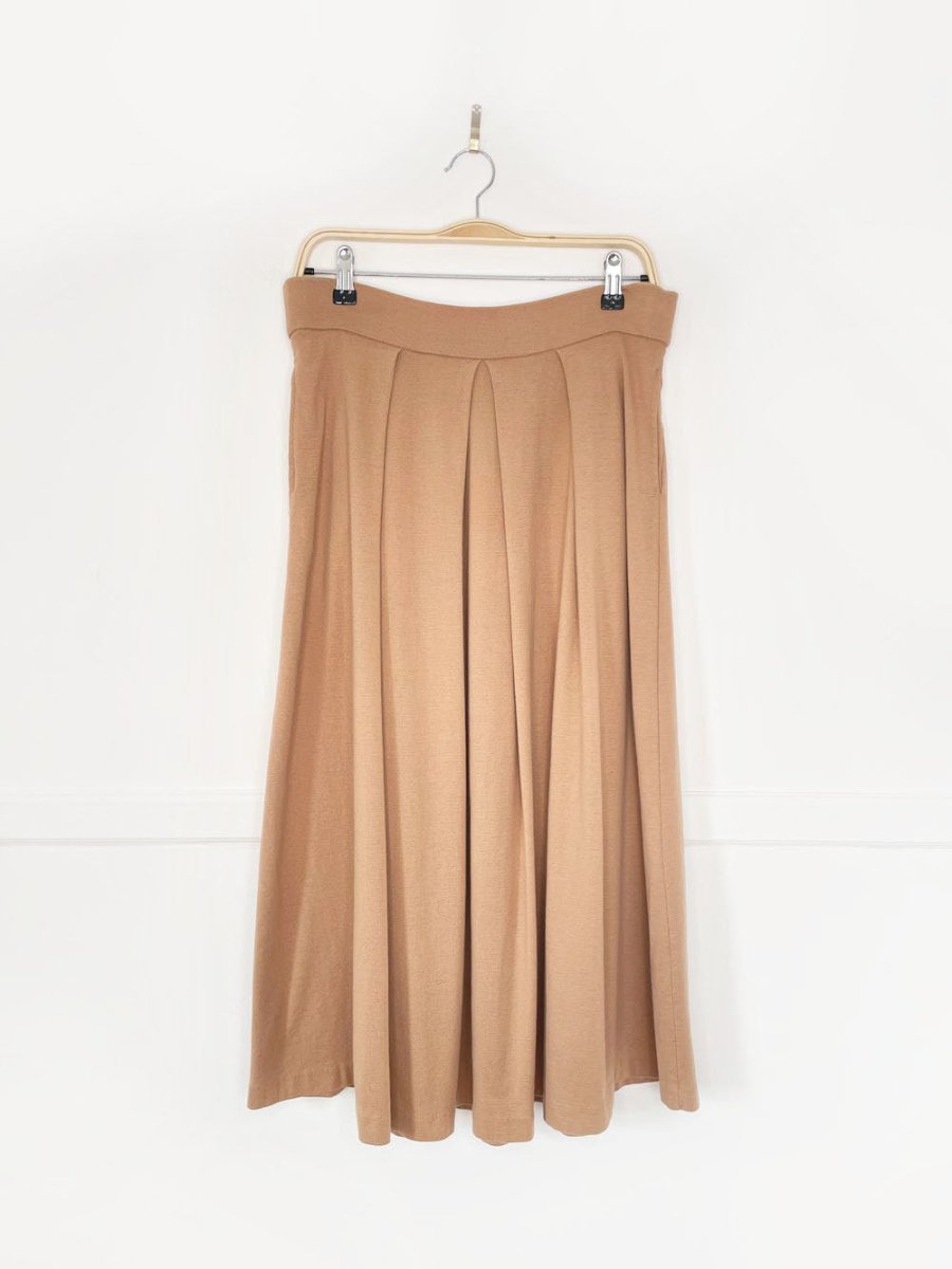 vintage 80s ports big pleat jersey midi skirt - good market thrift store
