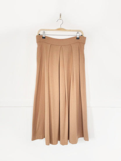 vintage 80s ports big pleat jersey midi skirt - good market thrift store