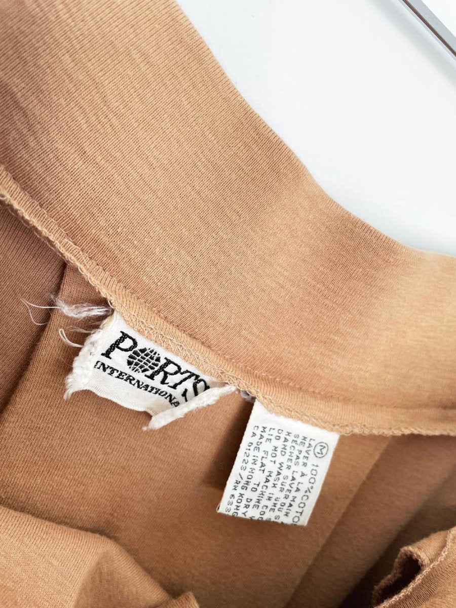 vintage 80s ports big pleat jersey midi skirt - good market thrift store