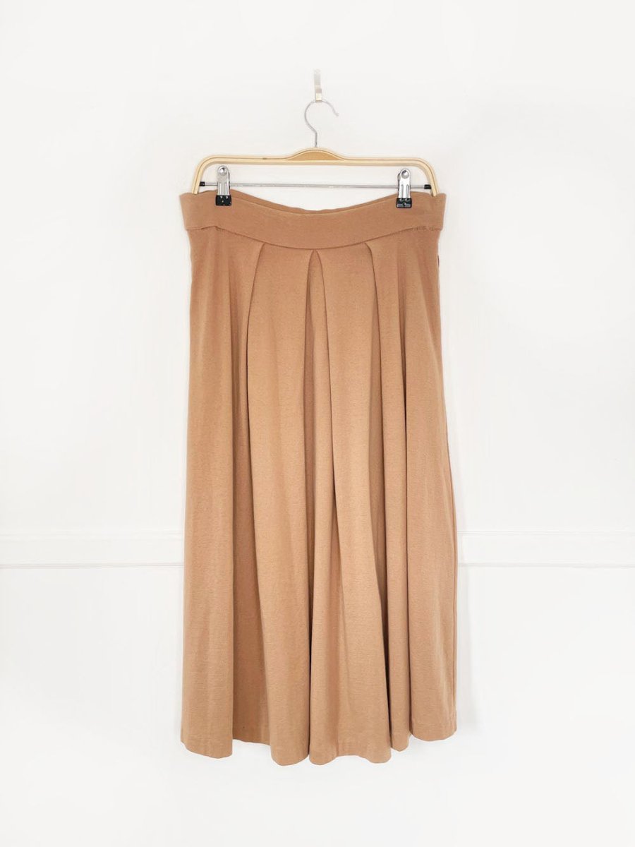 vintage 80s ports big pleat jersey midi skirt - good market thrift store