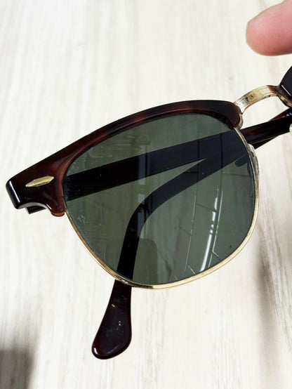 vintage 80s ray - ban tortoise shell clubmaster sunglasses - good market thrift store