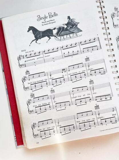 vintage 80s readers digest merry christmas songbook | hardcover spiral bound - good market thrift store