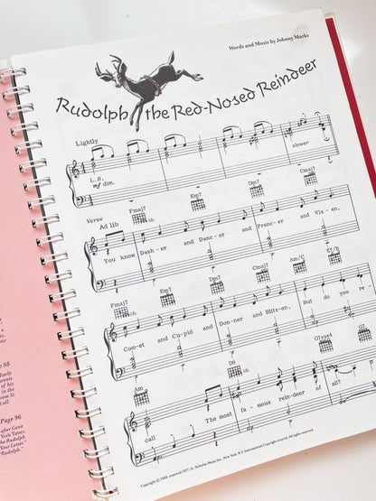 vintage 80s readers digest merry christmas songbook | hardcover spiral bound - good market thrift store