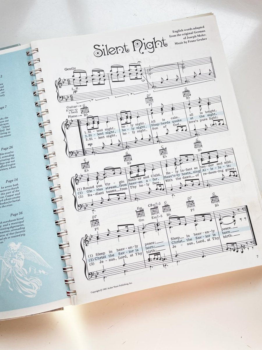 vintage 80s readers digest merry christmas songbook | hardcover spiral bound - good market thrift store