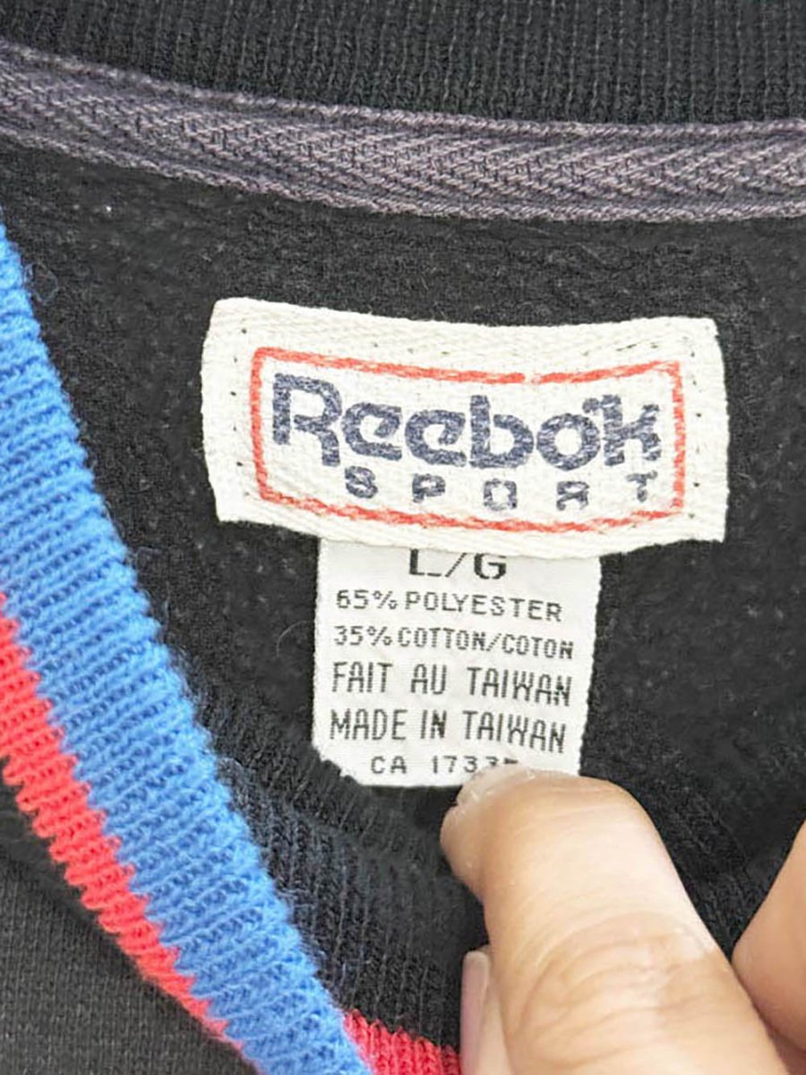 vintage 80s reebok striped track & field sweatshirt - good market thrift store