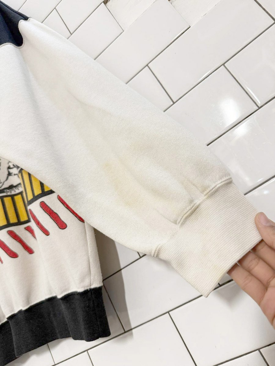 vintage 80s reebok striped track & field sweatshirt - good market thrift store