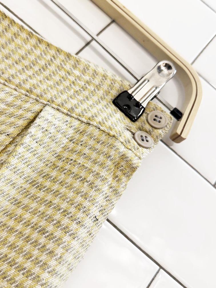 vintage 80s regalia wool check box pleated midi skirt - good market thrift store