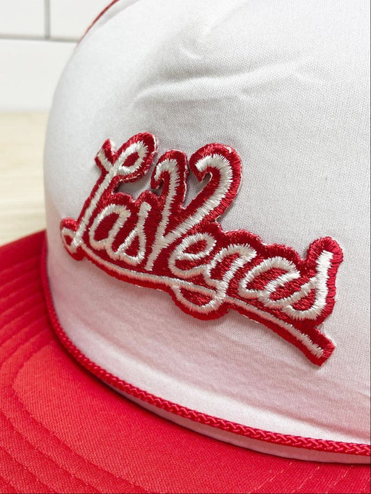 vintage 80s royal pacific las vegas rope trim mesh trucker hat - good market thrift store