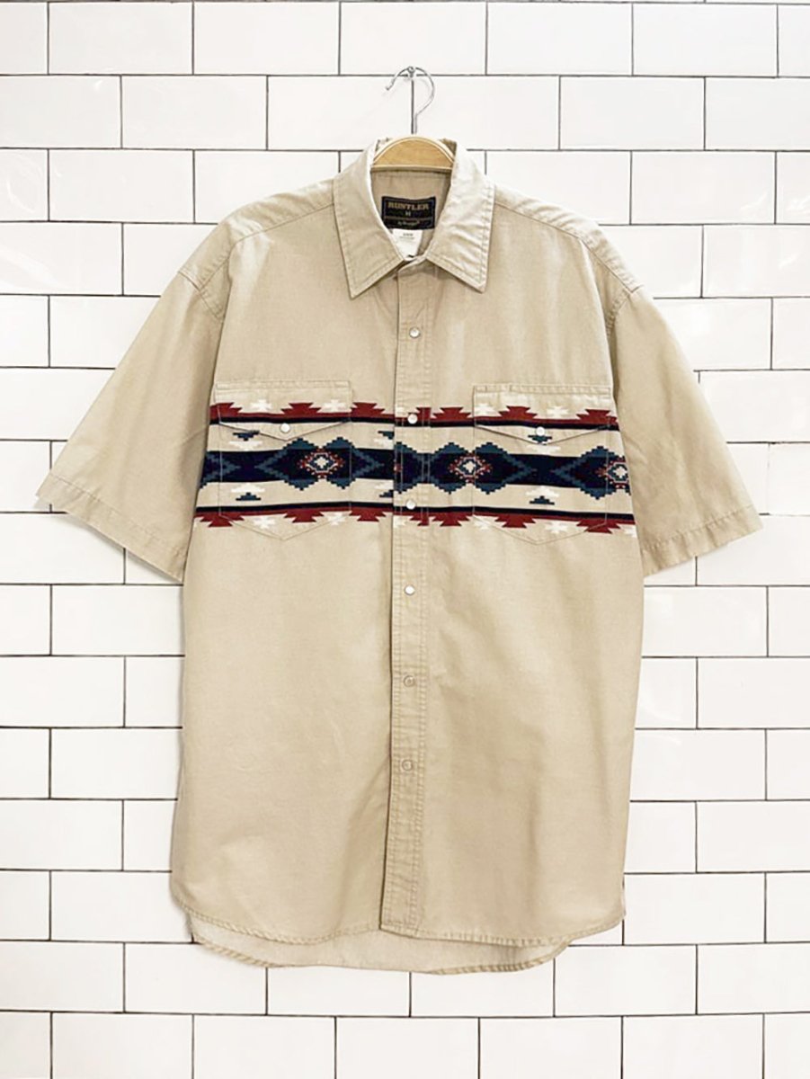 vintage 80s rustler by wrangler western shirt - good market thrift store