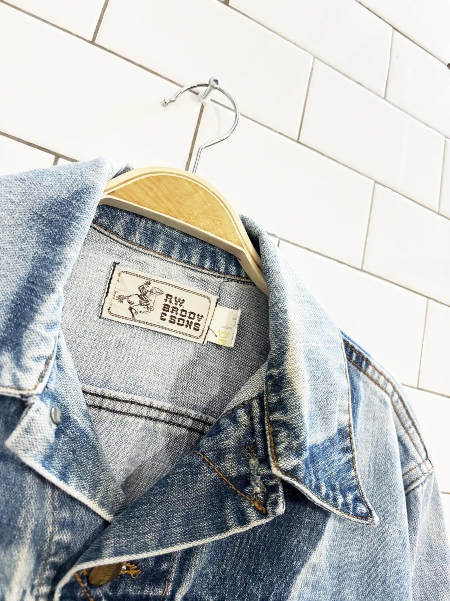 vintage 80s rw brody & sons denim trucker jacket - good market thrift store