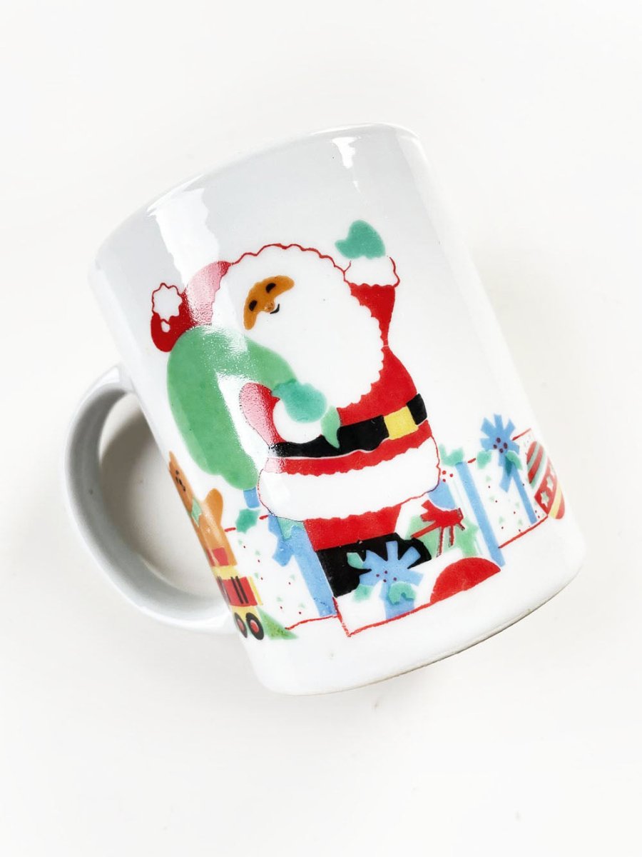 vintage 80s santa claus waves mug - good market thrift store