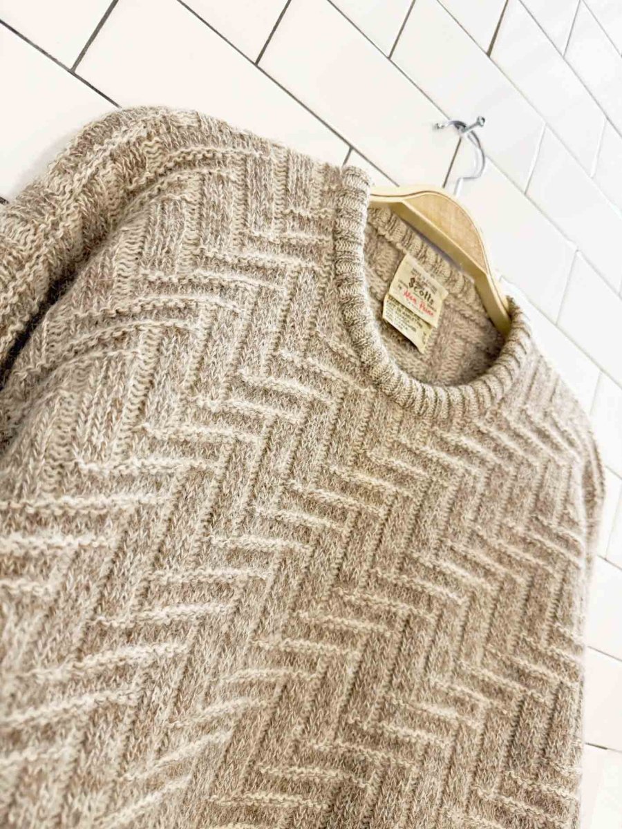 vintage 80s scotts alpaca - lambswool knit sweater | made in England | alan paine - good market thrift store