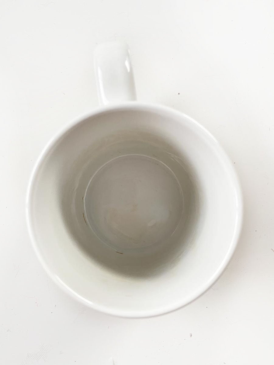 vintage 80s seasons greetings mug - good market thrift store