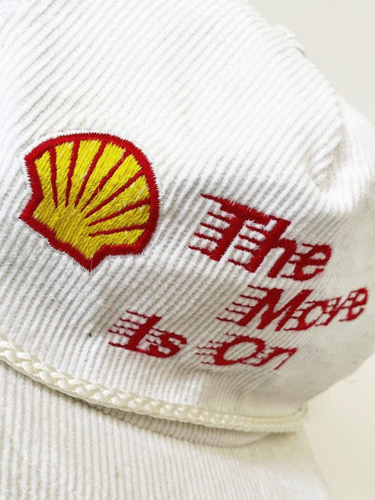 vintage 80s shell corduroy rope trim trucker hat | the victory group - good market thrift store