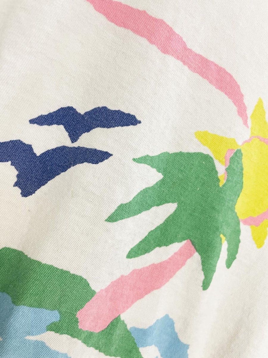 vintage 80s single stitch captiva island cropped beach tee | hanes | made in USA - good market thrift store