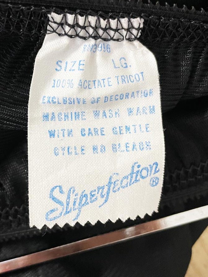 vintage 80s sliperfection sateen lace slip mini skirt - good market thrift store