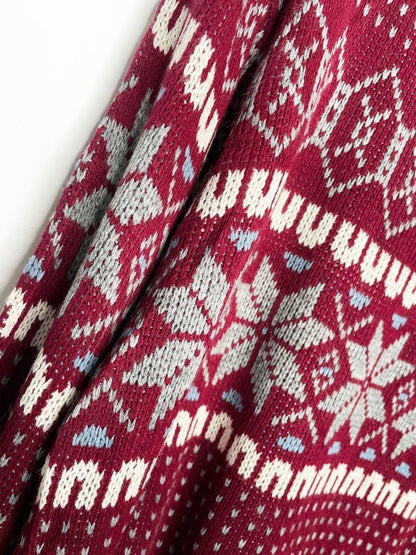 vintage 80s steep slopes fair isle knit sweater - good market thrift store