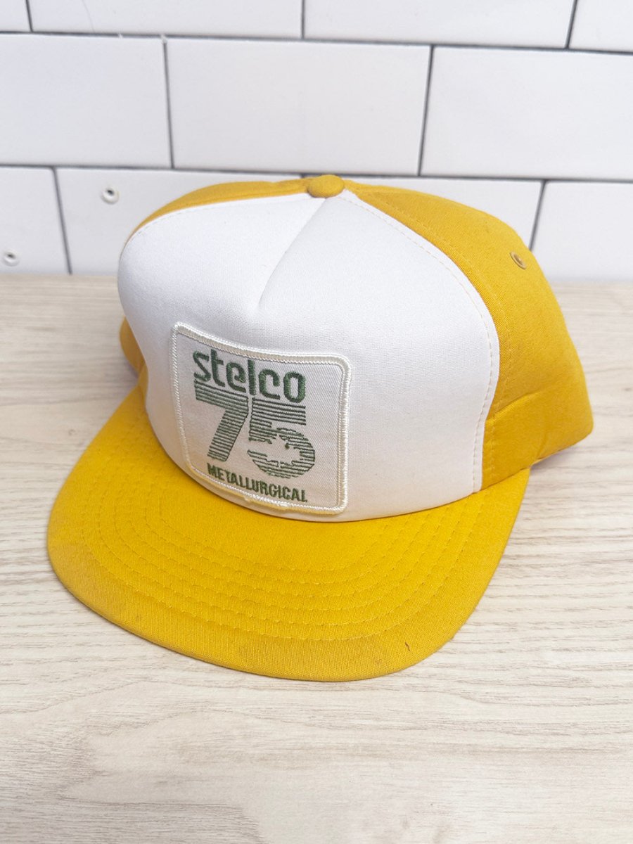 vintage 80s stelco mesh trucker hat - good market thrift store