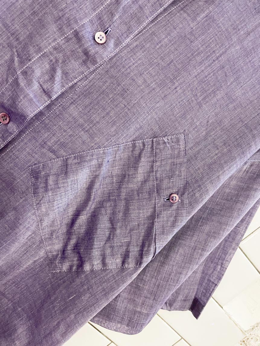 vintage 80s strenesse boxy lightweight full button shirt - good market thrift store