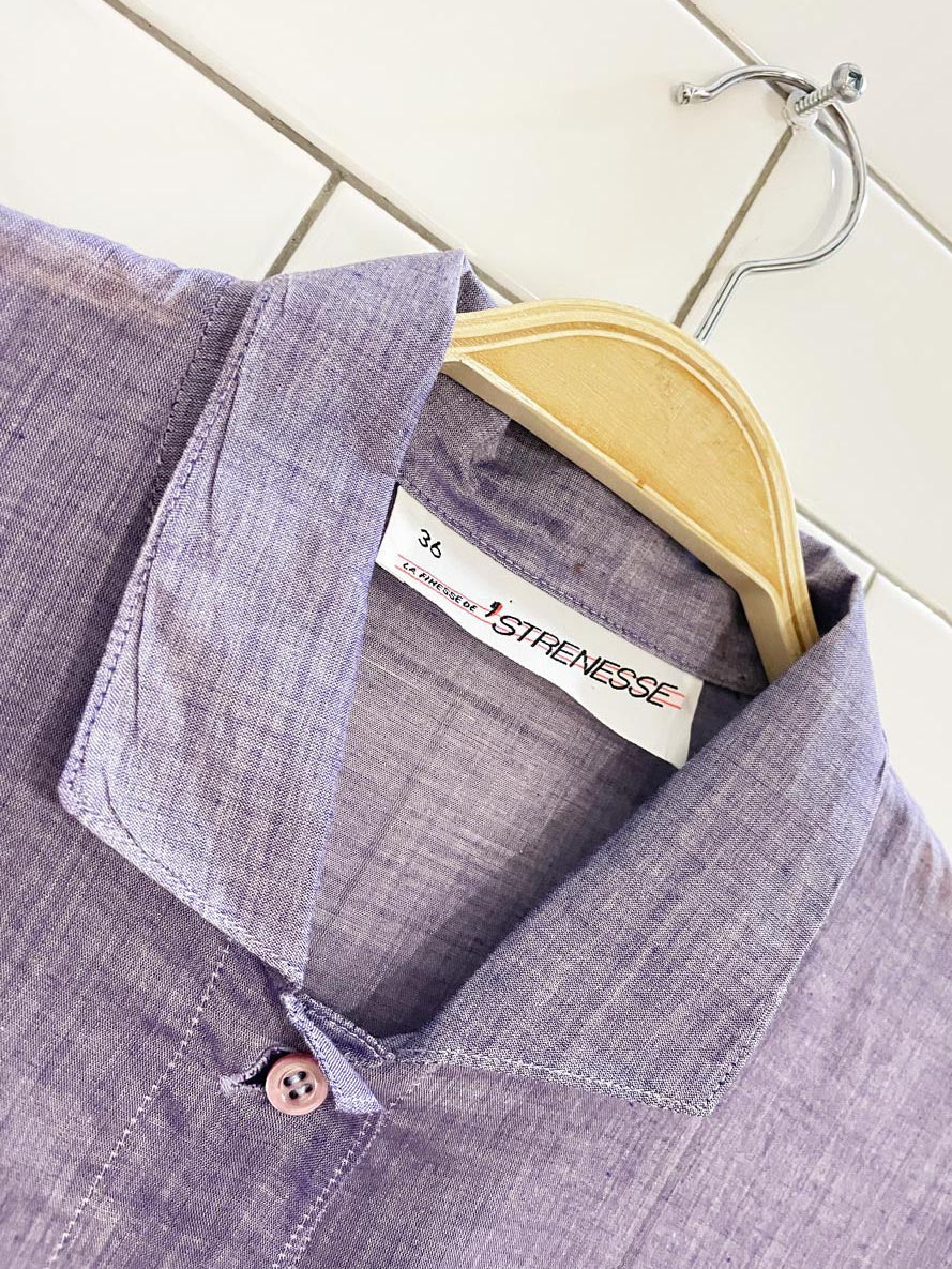 vintage 80s strenesse boxy lightweight full button shirt - good market thrift store