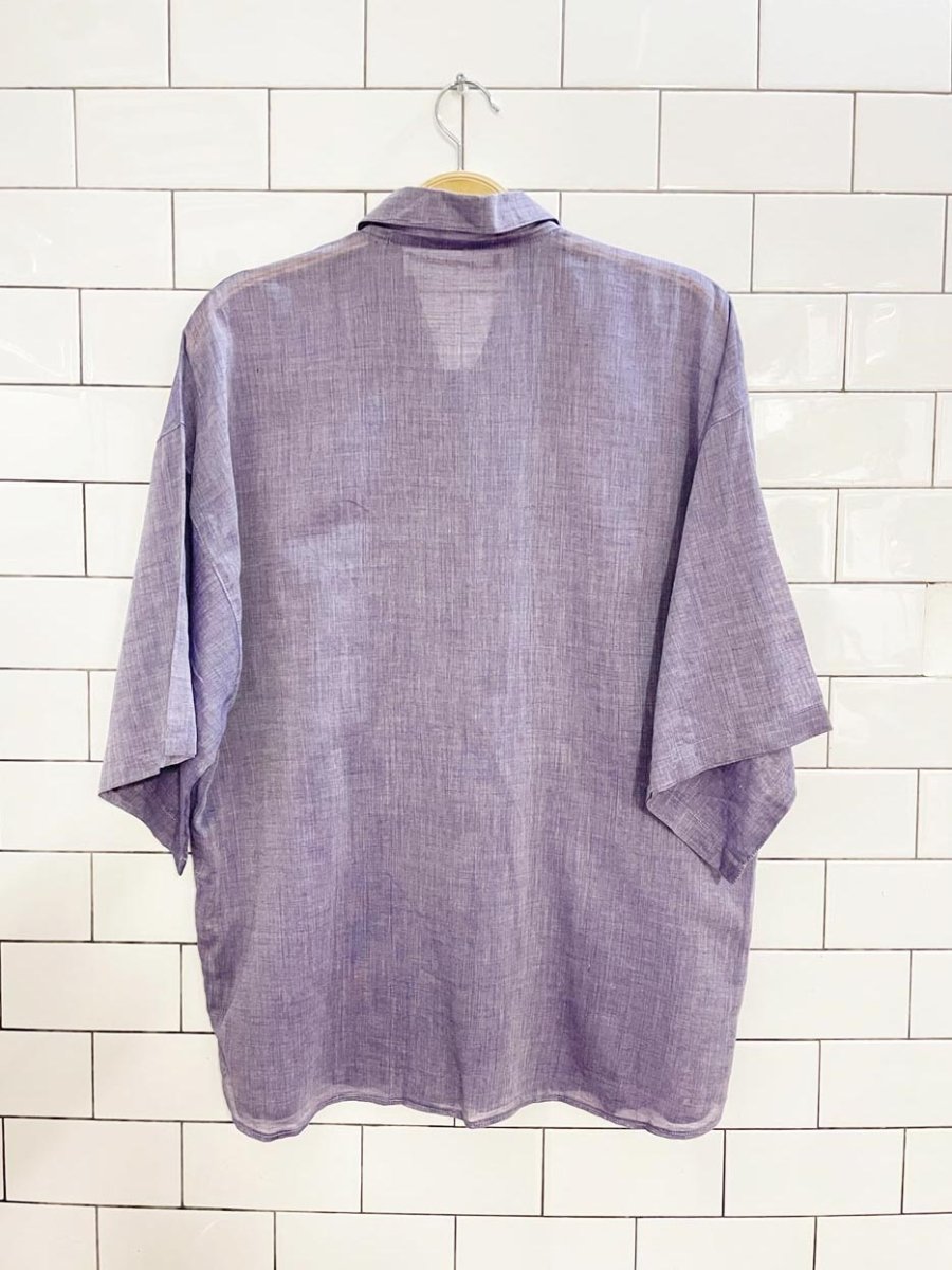 vintage 80s strenesse boxy lightweight full button shirt - good market thrift store