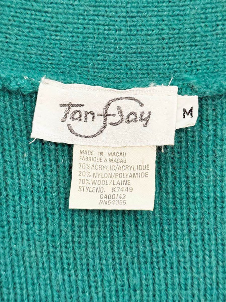 vintage 80s tanjay wool - blend knit sweater vest - good market thrift store