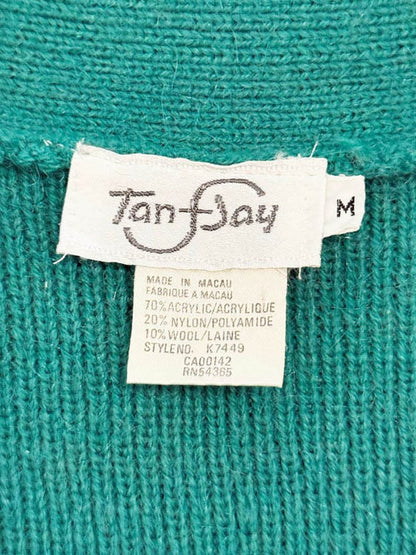 vintage 80s tanjay wool - blend knit sweater vest - good market thrift store
