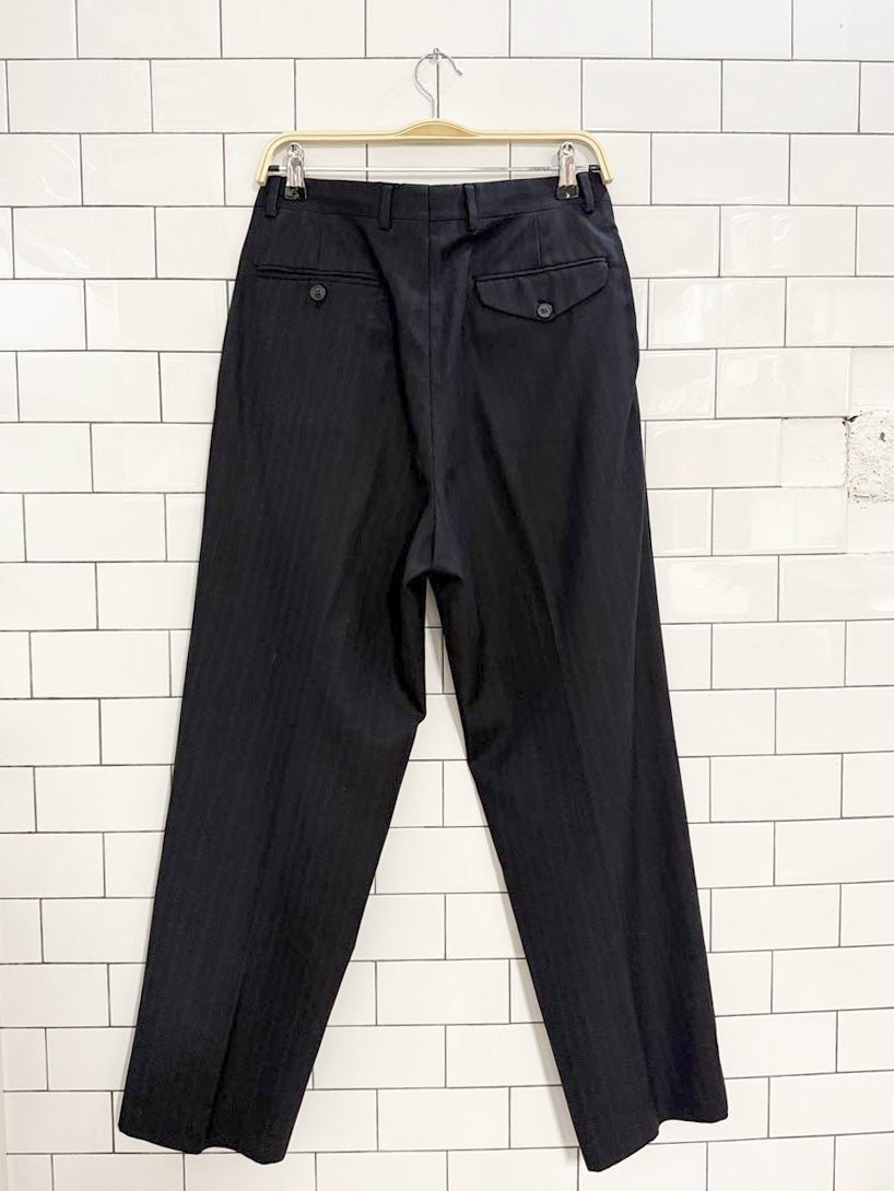 vintage 80s the traveller suit wool - blend pinstripe trousers - good market thrift store