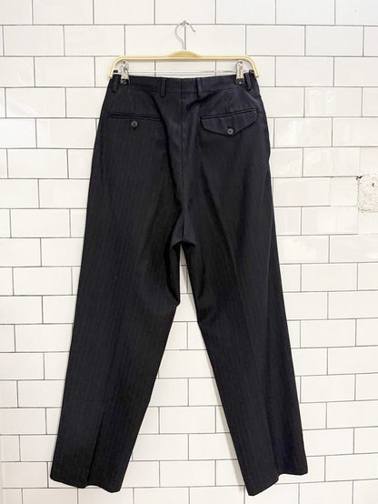 vintage 80s the traveller suit wool - blend pinstripe trousers - good market thrift store