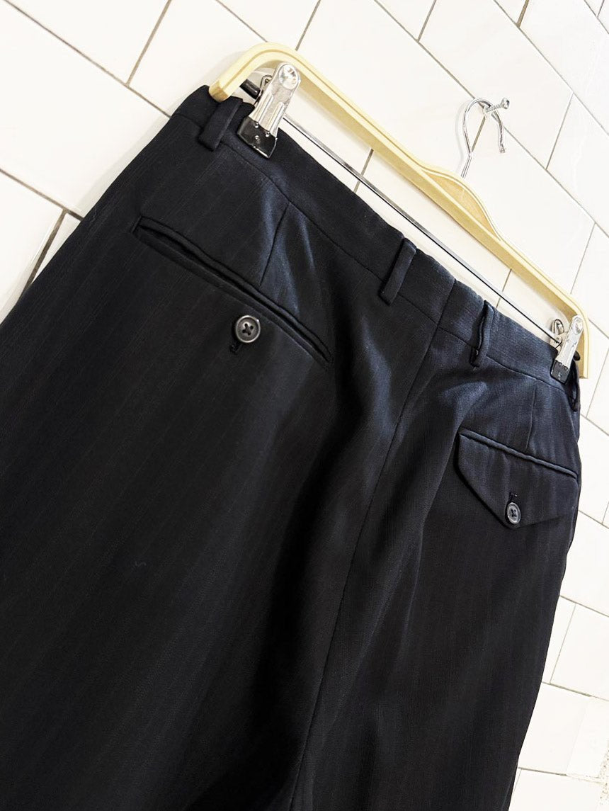 vintage 80s the traveller suit wool - blend pinstripe trousers - good market thrift store