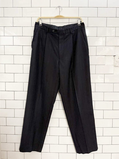 vintage 80s the traveller suit wool - blend pinstripe trousers - good market thrift store
