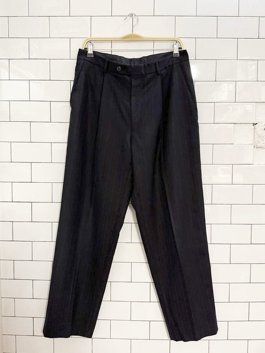 vintage 80s the traveller suit wool - blend pinstripe trousers - good market thrift store