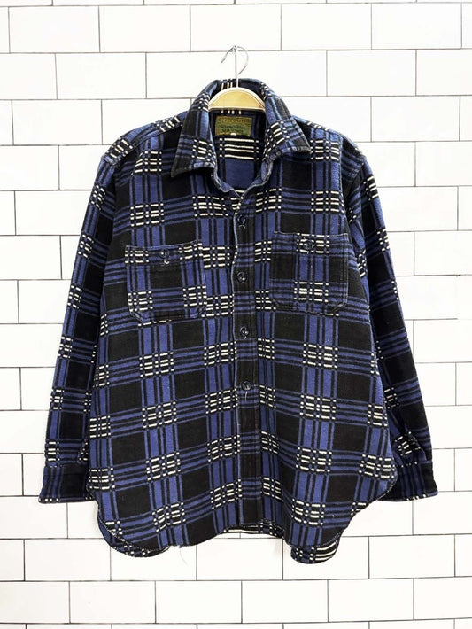 vintage 80s trail master plaid flannel shirt jacket - good market thrift store