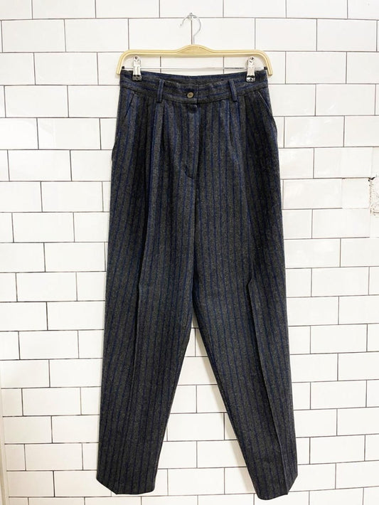 vintage 80s united colors of benetton wool - blend pleated trouser | made in Italy - good market thrift store