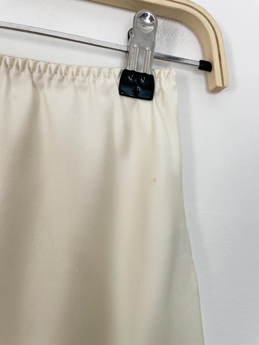 vintage 80s victoria's secret satin lace slip skirt | union made - good market thrift store