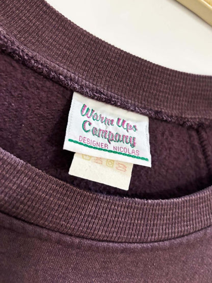 vintage 80s warm ups co. cross stitch deer sweatshirt | made in Canada - good market thrift store