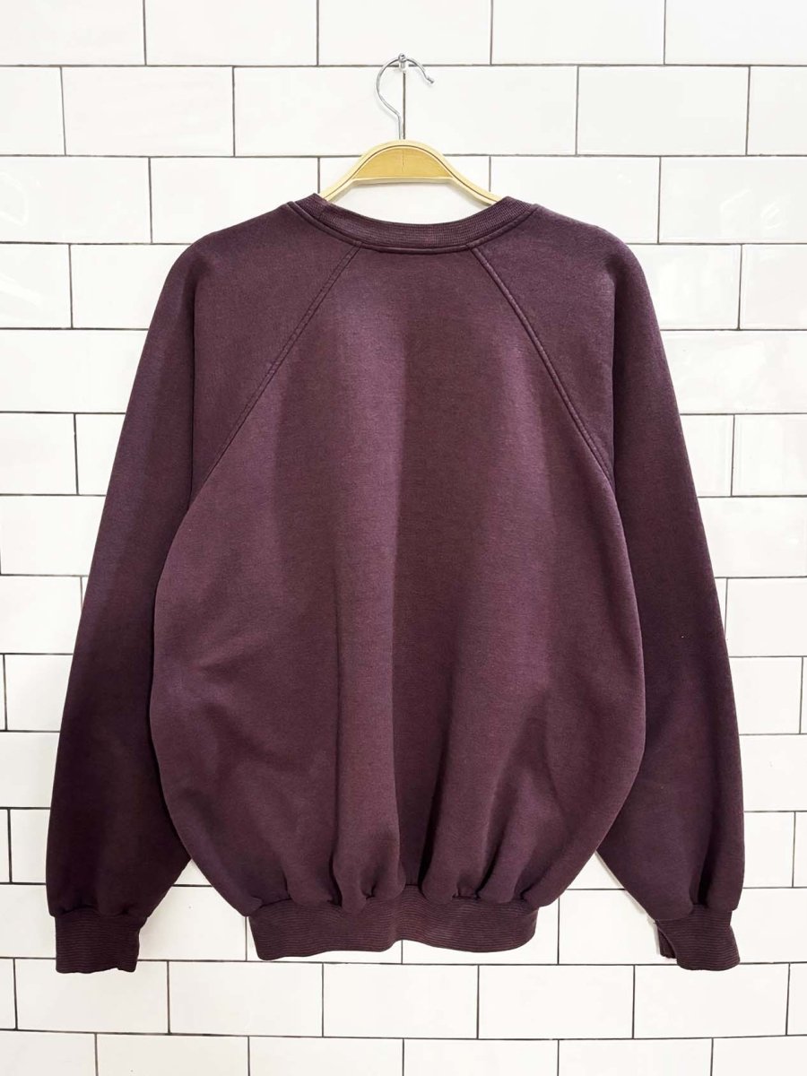 vintage 80s warm ups co. cross stitch deer sweatshirt | made in Canada - good market thrift store