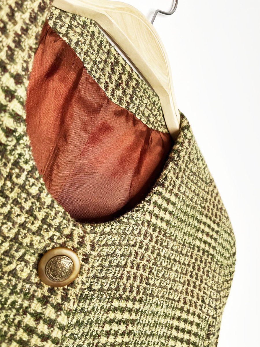 vintage 80s watercolours 100% wool tweed jacket | made in Ireland - good market thrift store
