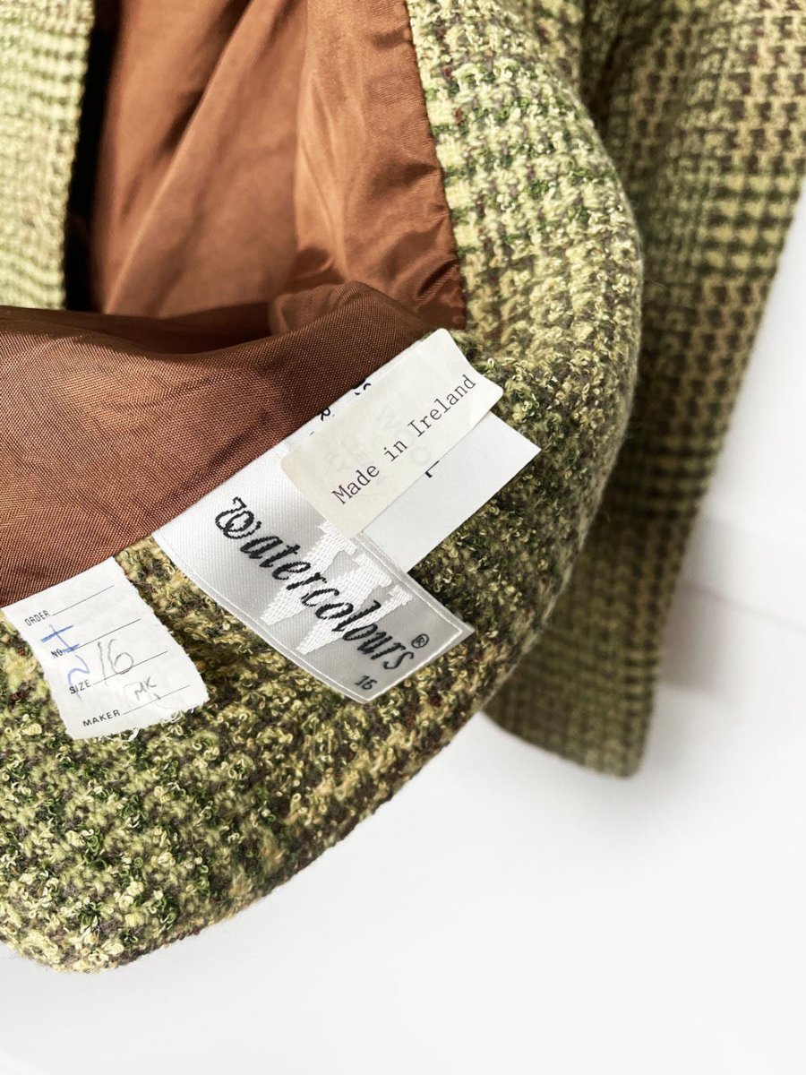 vintage 80s watercolours 100% wool tweed jacket | made in Ireland - good market thrift store