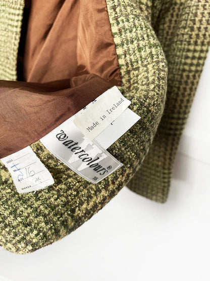 vintage 80s watercolours 100% wool tweed jacket | made in Ireland - good market thrift store