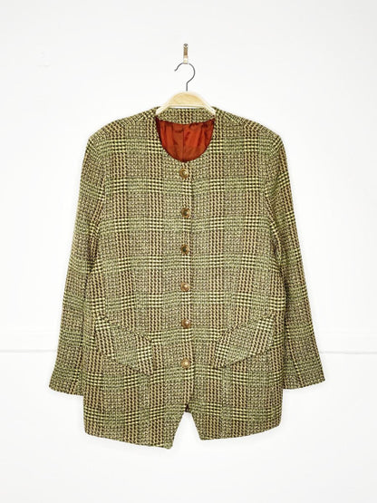 vintage 80s watercolours 100% wool tweed jacket | made in Ireland - good market thrift store