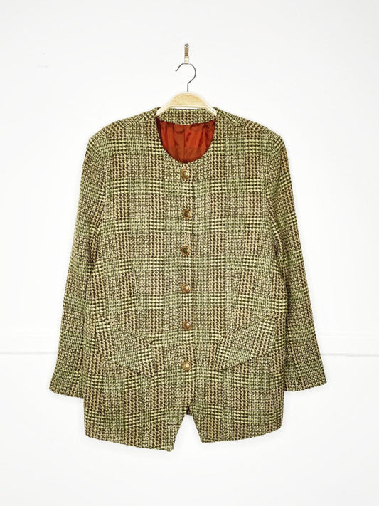 vintage 80s watercolours 100% wool tweed jacket | made in Ireland - good market thrift store