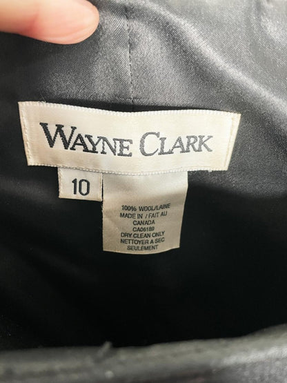 vintage 80s wayne clarke 100% wool off shoulder mini dress - good market thrift store