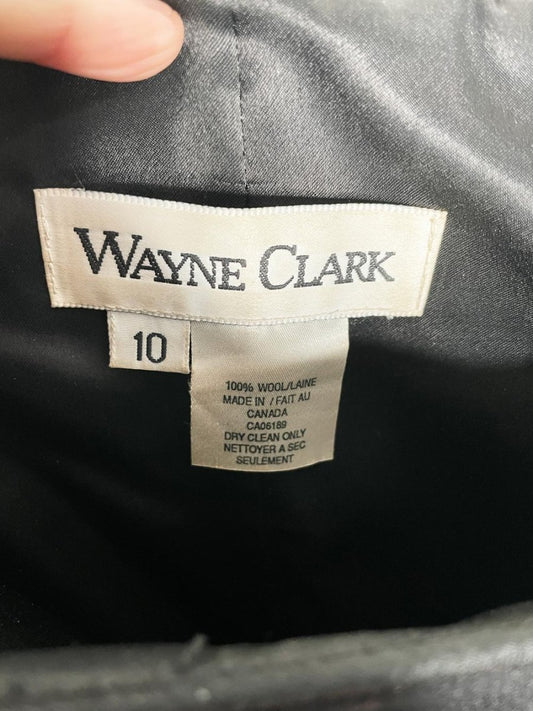 vintage 80s wayne clarke 100% wool off shoulder mini dress - good market thrift store